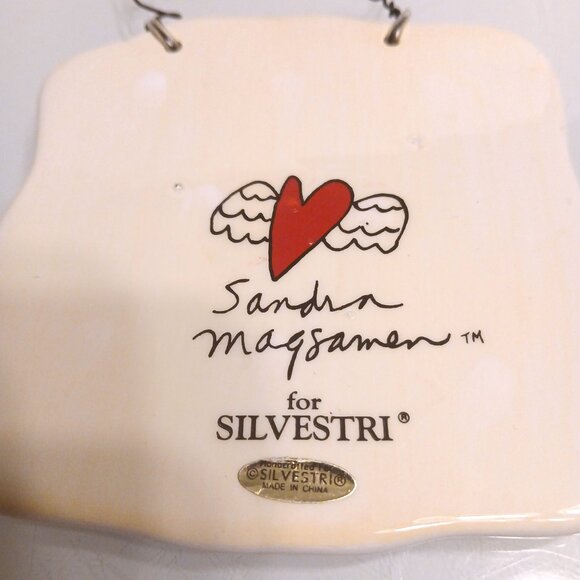 Sandra Magsamen For Silvestri "Embrace Life" Ceramic Hanging Plaque Sign - Picture 5 of 5